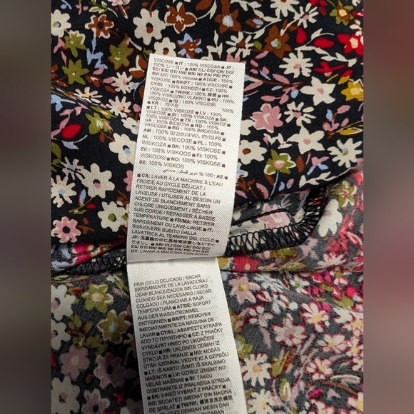 GAP - Floral V-Neck Puff Sleeve Maxi Dress -Size L - Picture 8 of 13